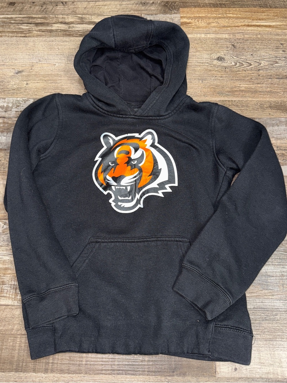Cincinnati Bengals Hoodie Youth Medium 10/12 NFL Team Apparel Black Pullover
